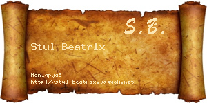 Stul Beatrix névjegykártya